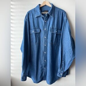 Dakota Pearl Snap Denim Button Up